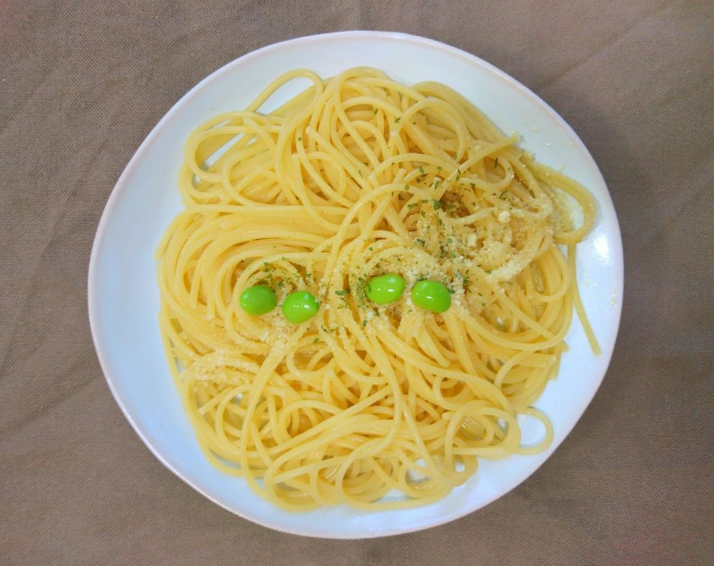 バリラスパゲティで作ったペペロンチーノ
