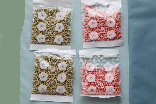 いちごと抹茶のおひな菓子の中身